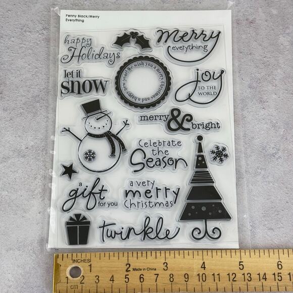 Mixed Lot of 3 Memory Box Holiday Dies Penny Black Stamp Winter Snowflake Tree - Picture 4 of 7